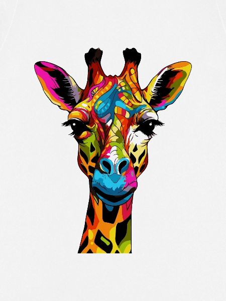 Bunte Giraffenkopf Pop Art