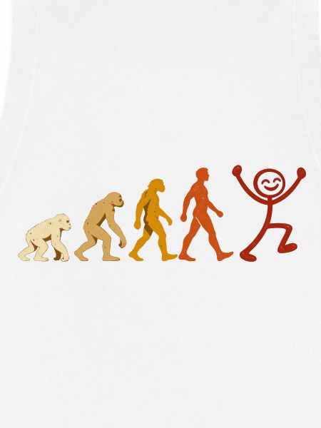 Evolution Mensch Freude Retro Design
