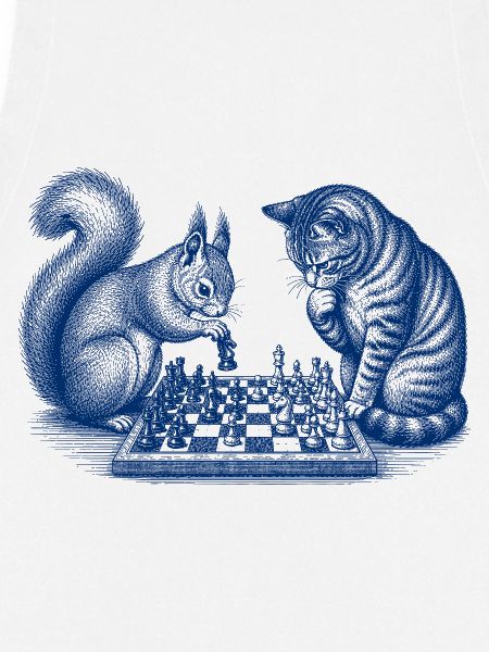 Eichhörnchen Katze Schach