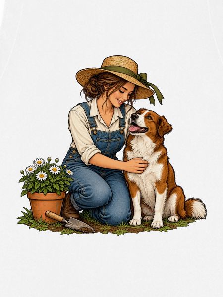 Gartenpause mit Hund für Gartenfreundinnen