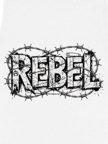 Rebellen-Stacheldrahttypografie