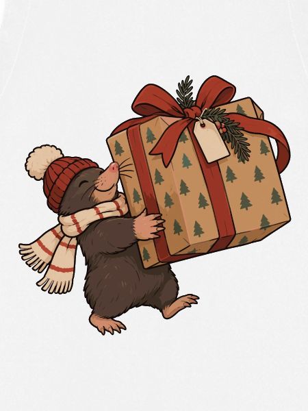 Christmas Mole With Present