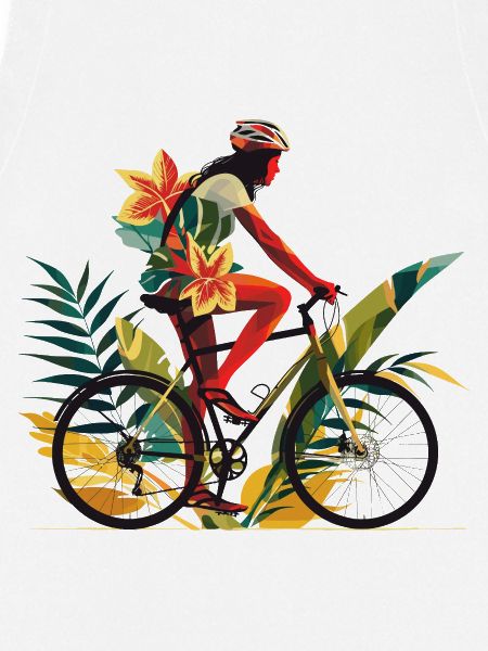 Radfahrerin Comic