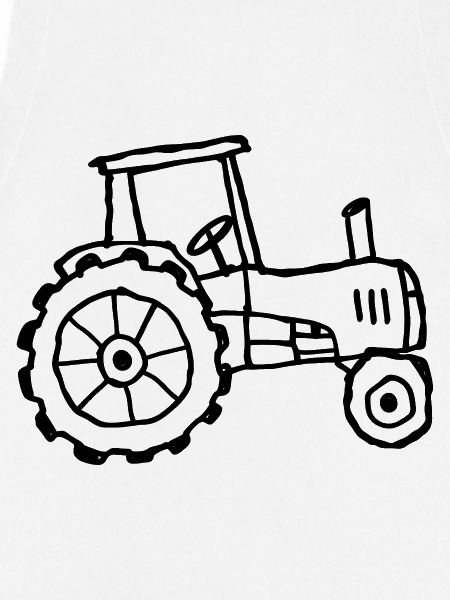 Traktor – Kindliche Kritzelzeichnung