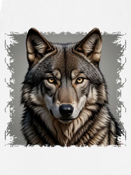 Wolfsblick Grautönen Portrait