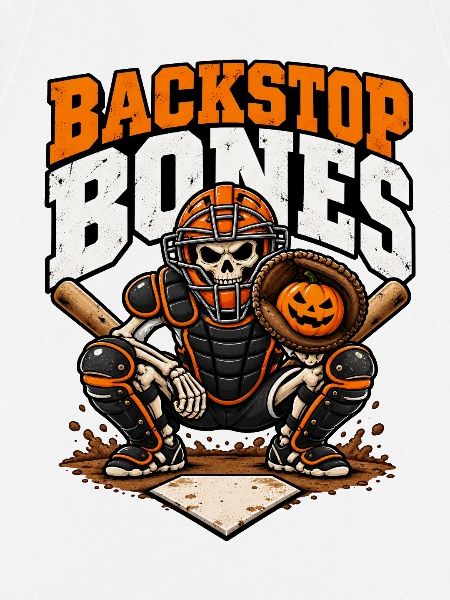 Backstop Bones Halloween Baseball