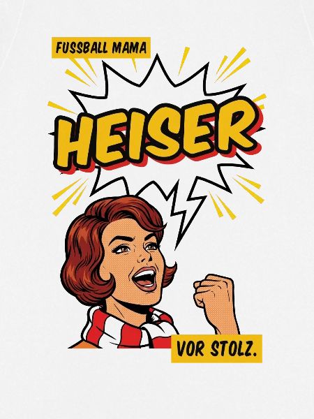 Fußball Mutter - Heiser im Comicstil