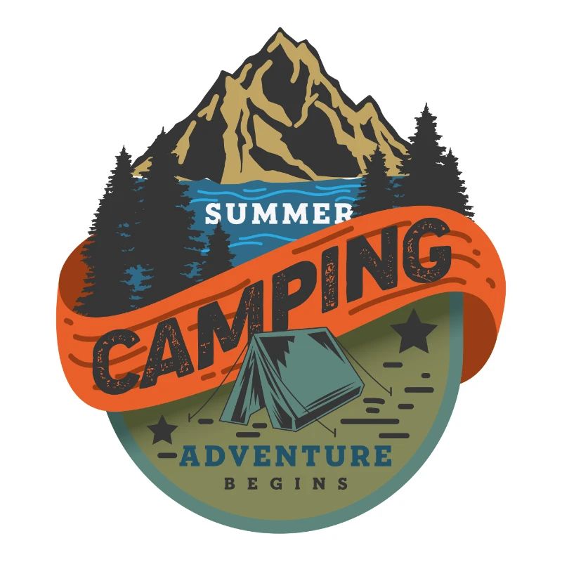 Sommer Camping Abenteuer beginnt