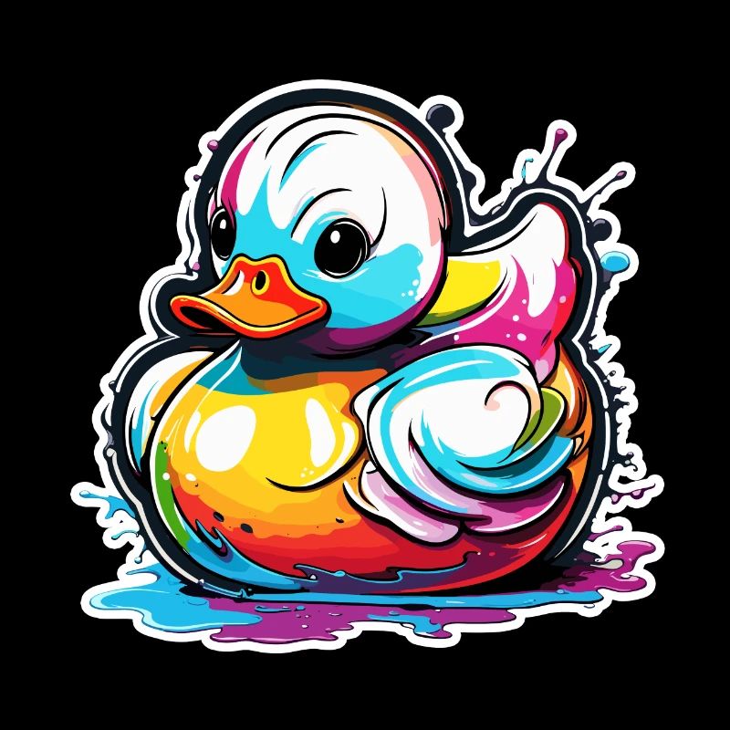 Canard en caoutchouc / canard en caoutchouc / eau / baignoire