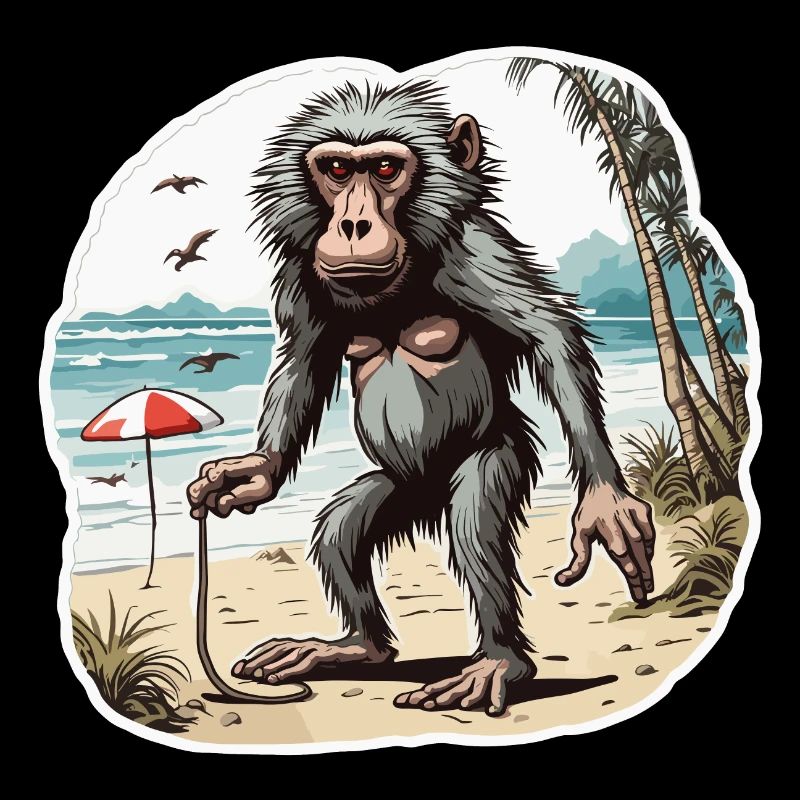 Monkey / Animal / Zoo / Babian / Wild / Comic