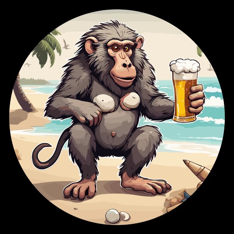 Monkey / Animal / Zoo / Babian / Wild / Comic
