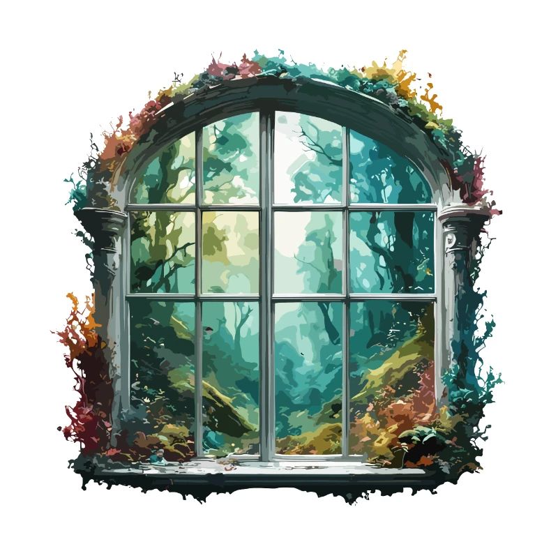 Window in the Forest / Trees / View / Wilderness
