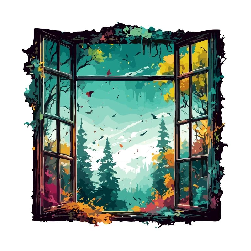Window in the Forest / Trees / View / Wilderness