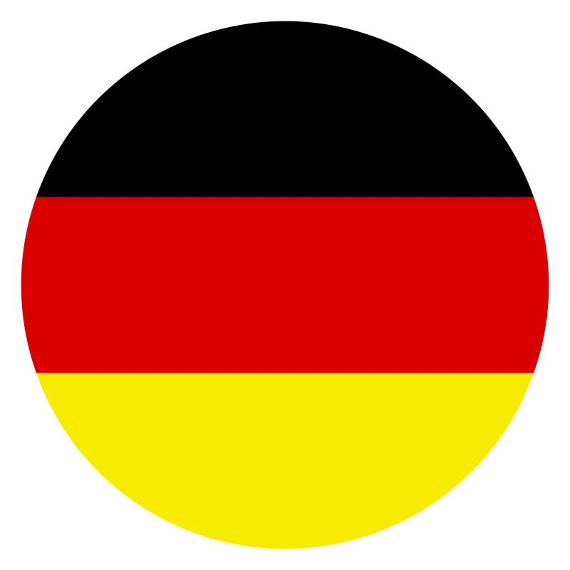 Flag Germany Germany Three Colors Vector Round