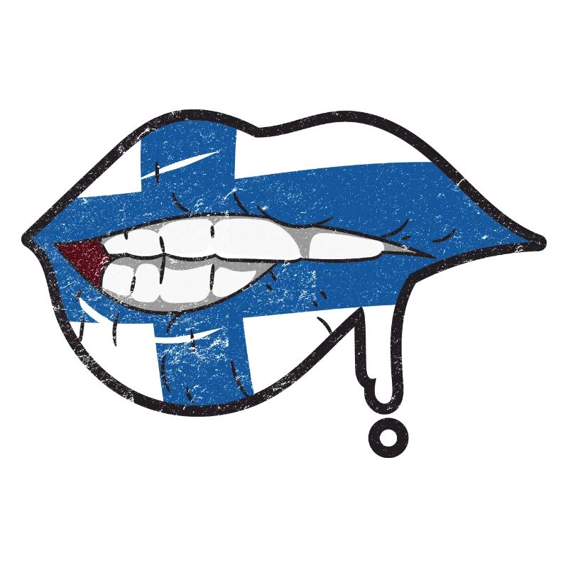 Drapeau de la Finlande lèvres Suomen Lippu