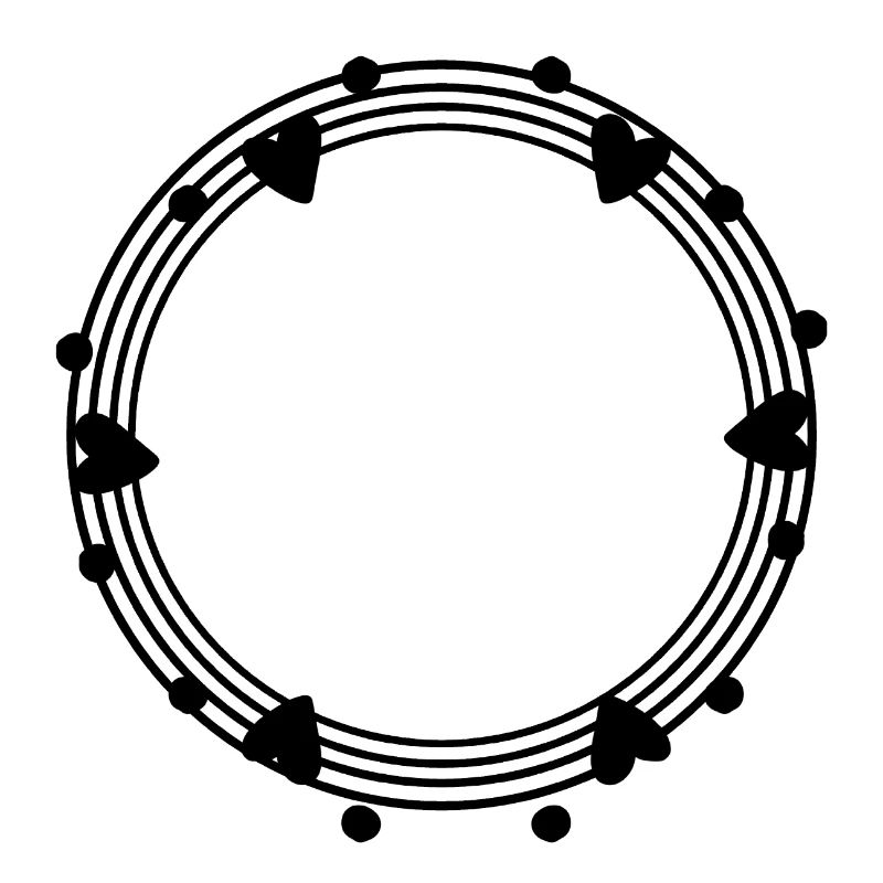 Circle with hearts