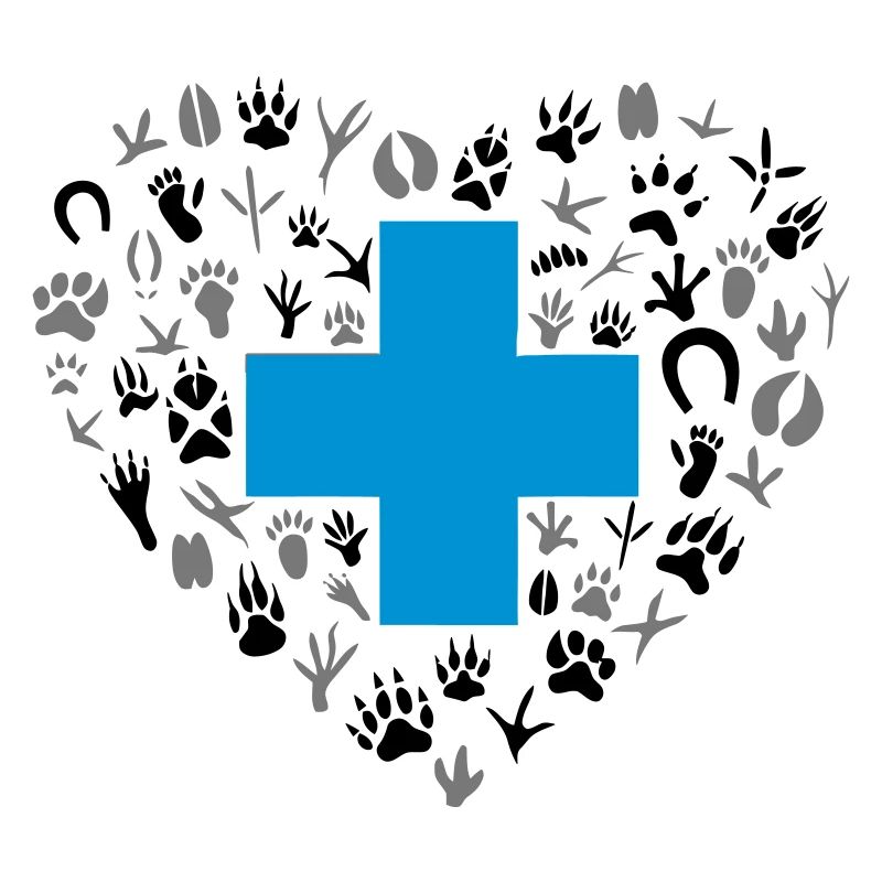 Veterinary care logo animal footprints