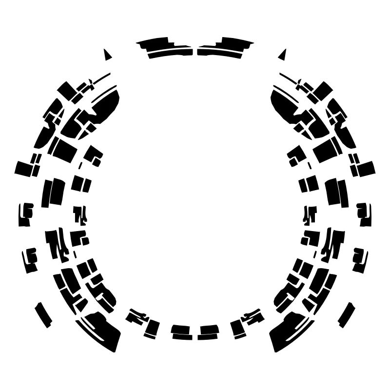 Circle border pattern round frame