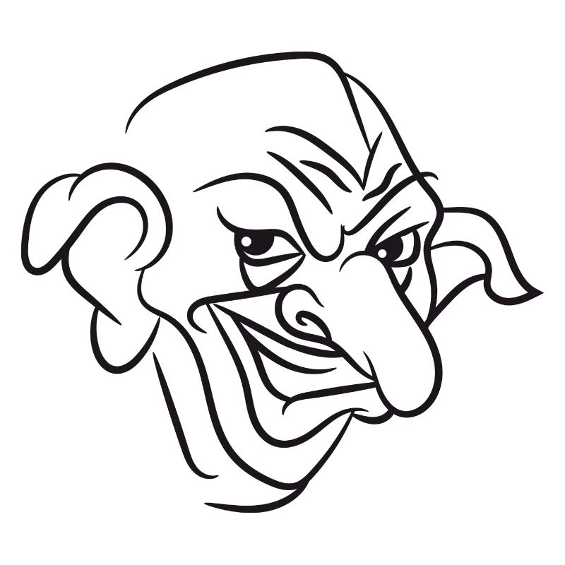 troll gefaehrlich cartoon grimmig maerchen wald fa