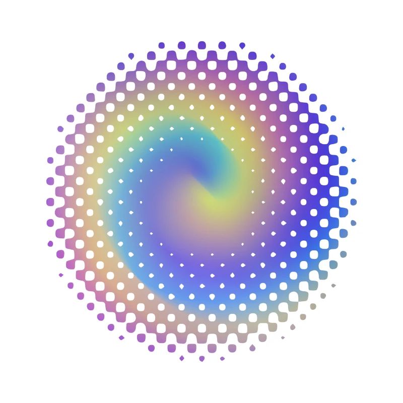 Dot pattern colorful vortices