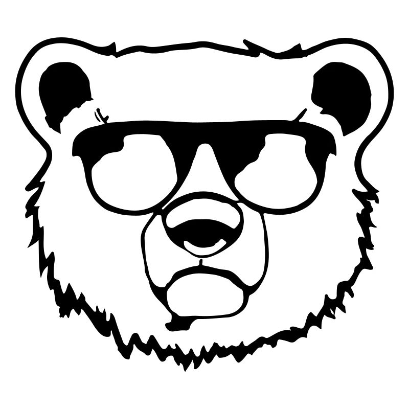 Eisbär mit Sonnenbrille Lustig Geschenkidee
