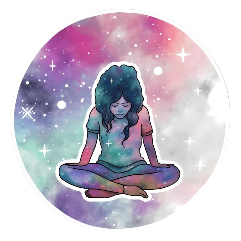 Yoga Pose Galaxy Pattern
