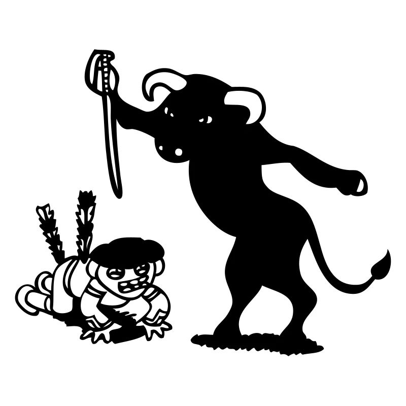 stierkampf schwarzer humor zynisch stier matador
