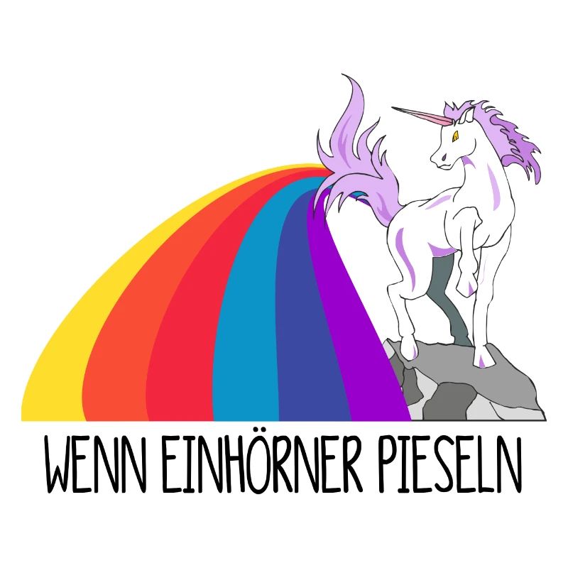Wenn Einhörner pieseln - lustiger Regenbogen