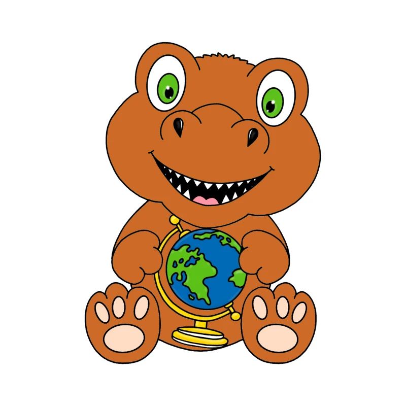 DINOSAURIER - DINO - ERDE - GLOBUS - WELT