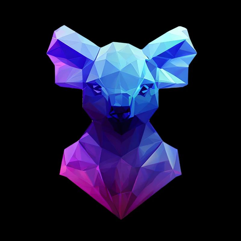Koala Polygon Design Geschenk