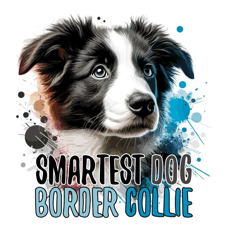 Border Collie Welpe intelligentester Hund Geschenk