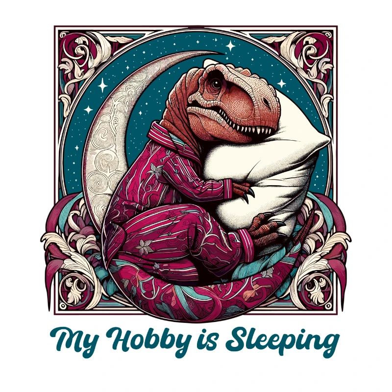 T-Rex Sleeping Hobby Gift