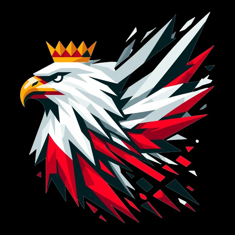 Poland Polska Eagle Flag Flag Geometry Gift
