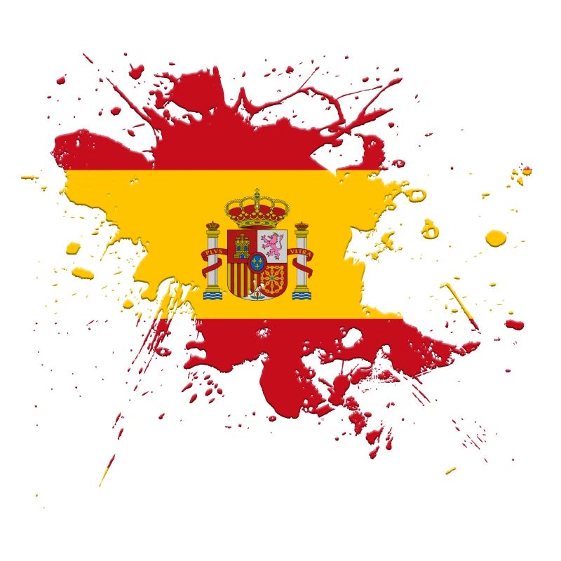 Drapeau de l'Espagne comme une touche de couleur