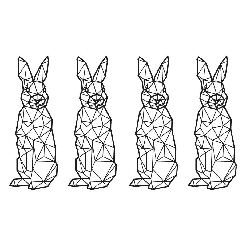 Polygon rabbit rabbit art.