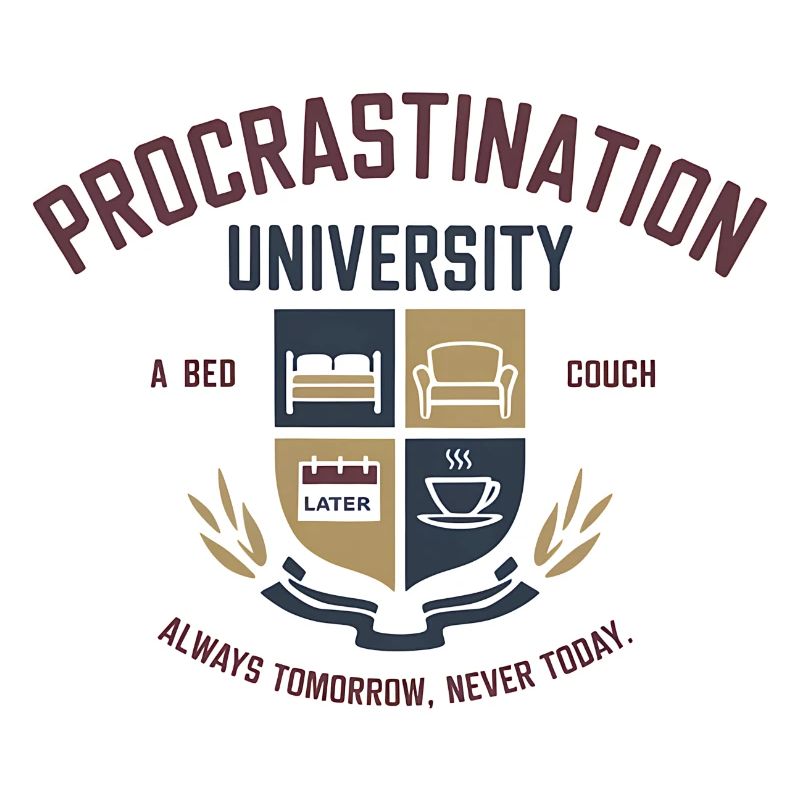 Procrastination University - Procrastination Desig