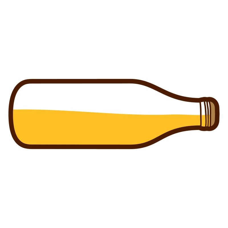 Beer bottle lying down