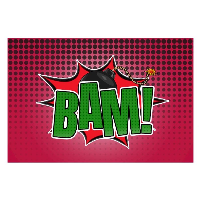 Bam! Lettrage graffiti de style bande dessinée