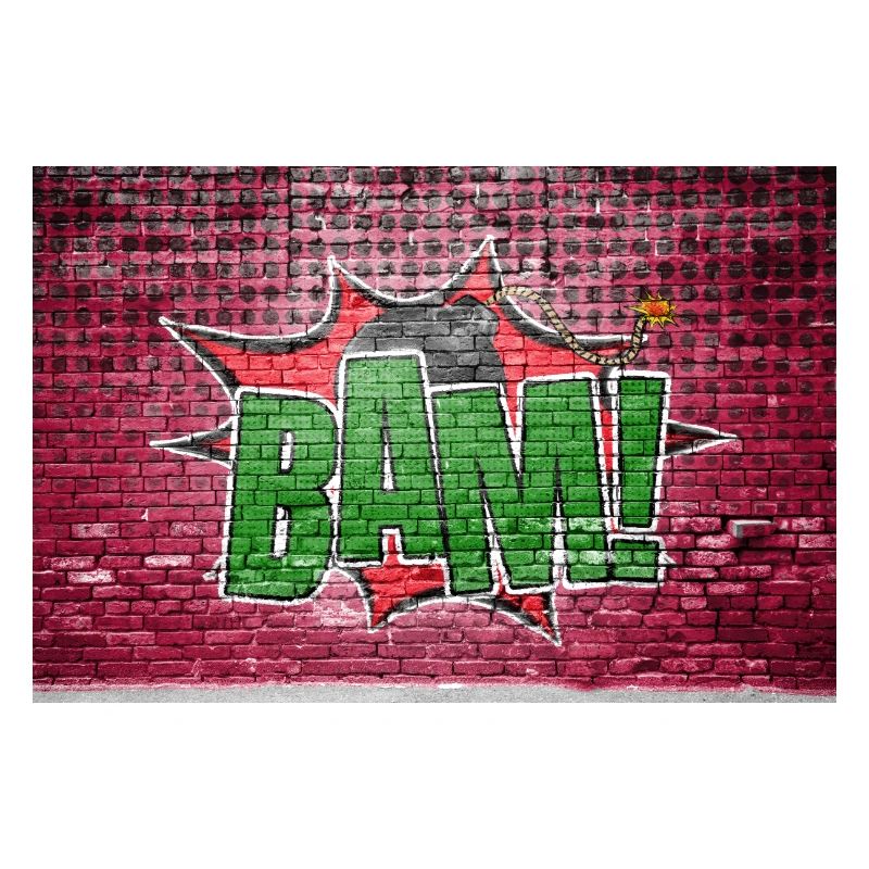 Bam! Comic Style Graffiti Lettering on Brick Wall