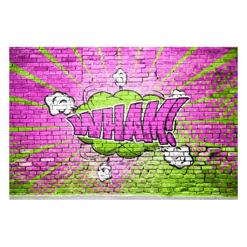 Schlag! Comic Style Bubble Graffiti Schriftzug auf Bri