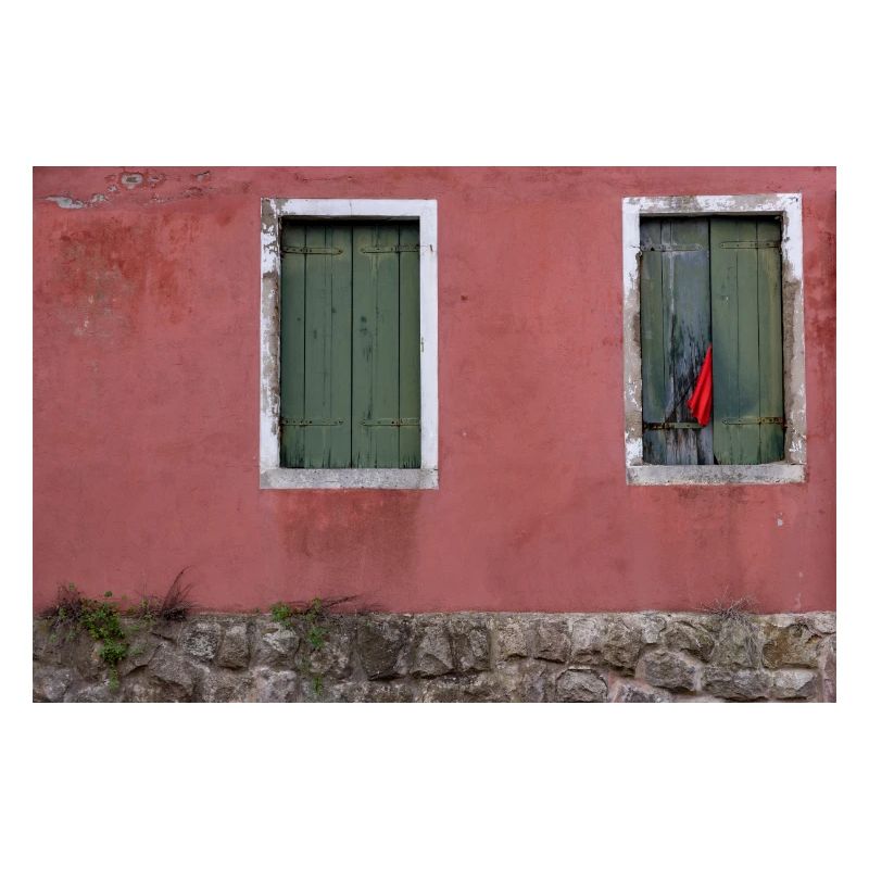 Façade de maison colorée à Venise