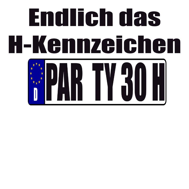 H Kennzeichen, Geburtstag 30 Geschenk Oldtimer fun