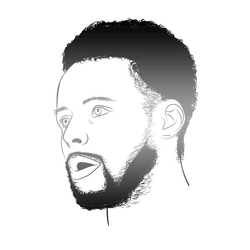 Dark man with a beard