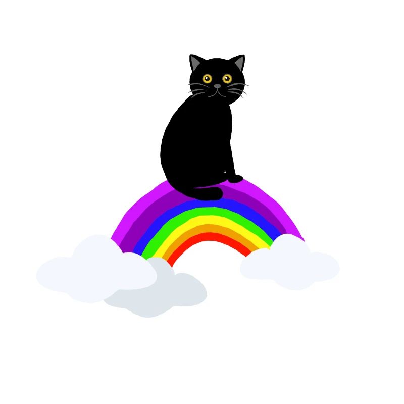 Chat arc-en-ciel
