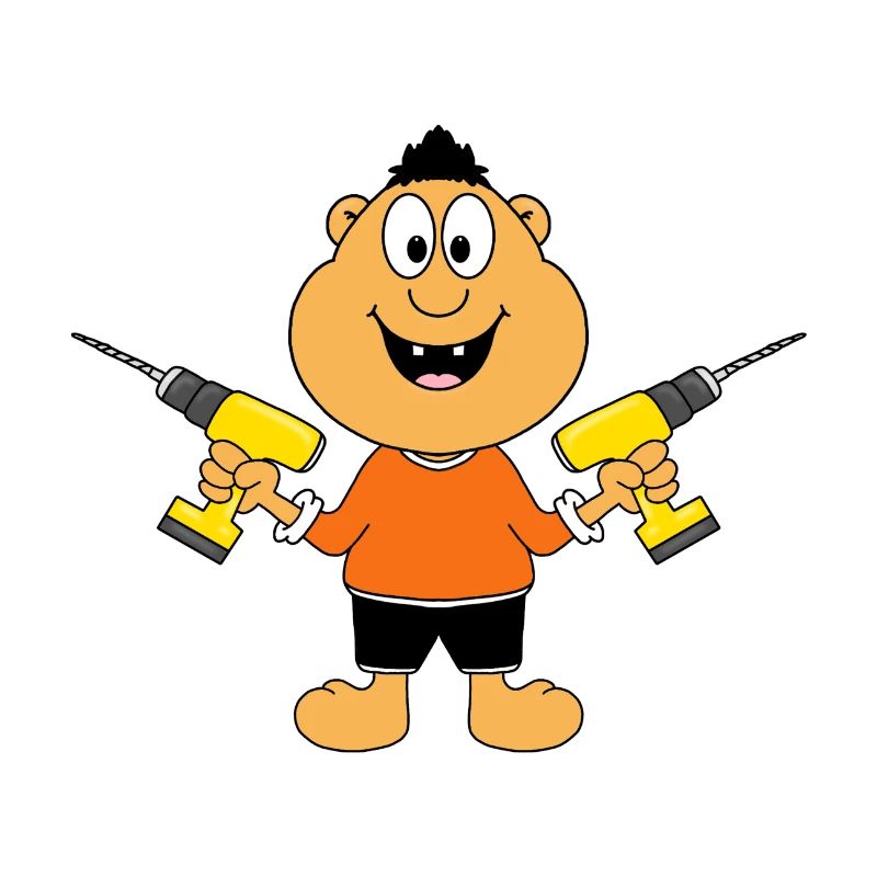 MANN - HEIMWERKER - HANDWERKER - BOHRER - FUN