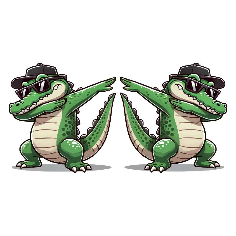 Crocodile Bande dessinée Dabbing 2