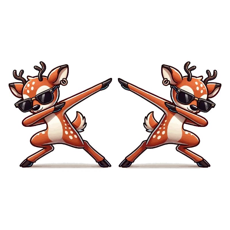 Deer Comic Dabbing 2