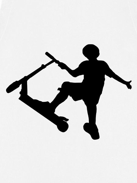 Stunt Scooter Fahrer beim Tricksen