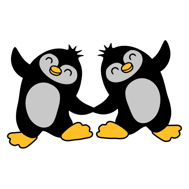 2 cute penguins dancing