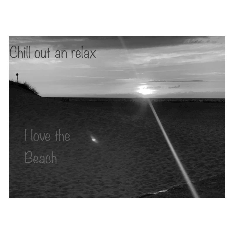 Beach Black and White